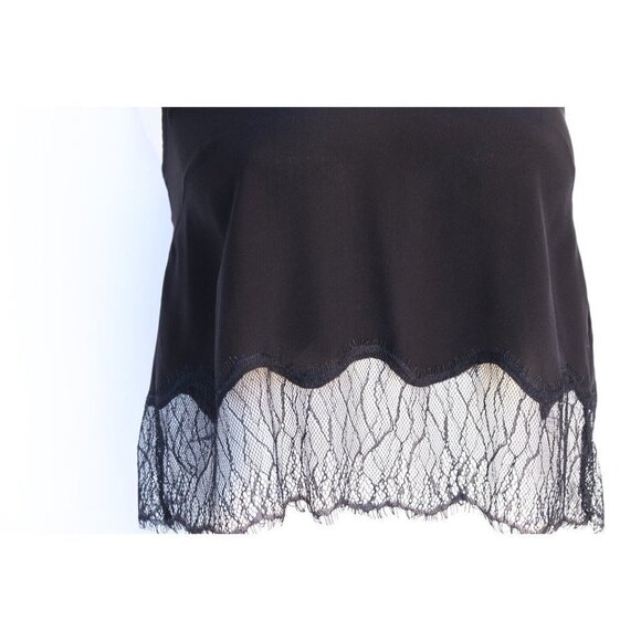 Wilfred Aritzia Women's Size XS Black Chimere Camisole Silk Lace Trim Tank Top - Picture 5 of 6
